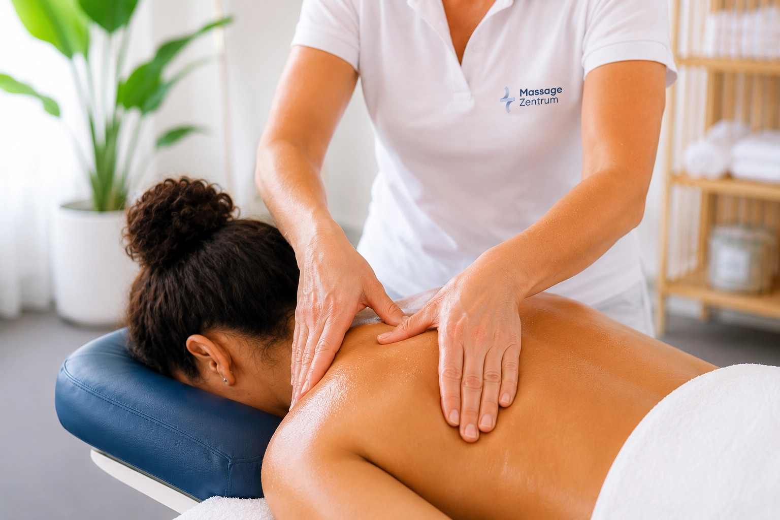 Klassische Rücken- und Nackenmassage im Massage Zentrum Zofingen zur Lockerung und Entspannung der Muskulatur